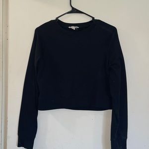 Black crop sweater